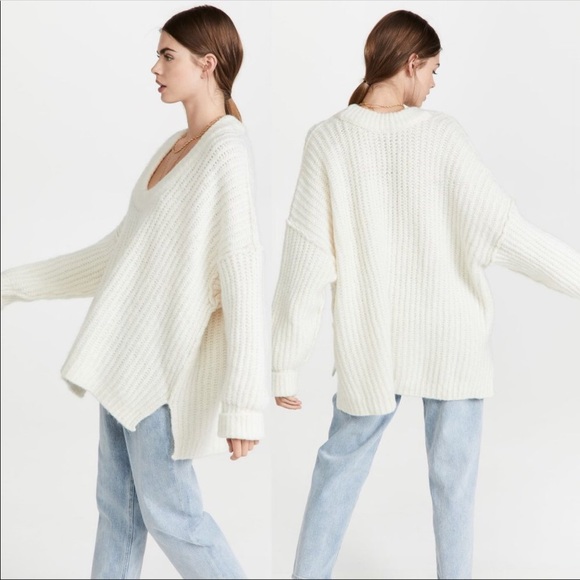 #58 New! Free People Blue Bell Chunky Oversized SweaterNWT - Picture 4 of 8